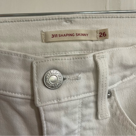 Levi’s White 311 Shaping Skinny Denim Jeans Size 26 - Picture 2 of 11